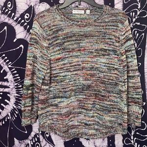 Rainbow knit light sweater